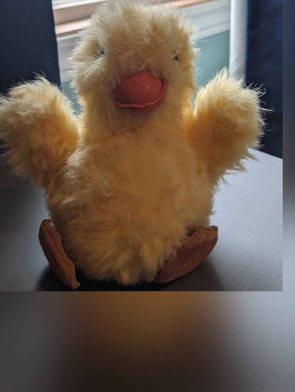 Vintage 1980s "Waddles" The Duck Yellow Stuffed Animal 8" (Gund?)